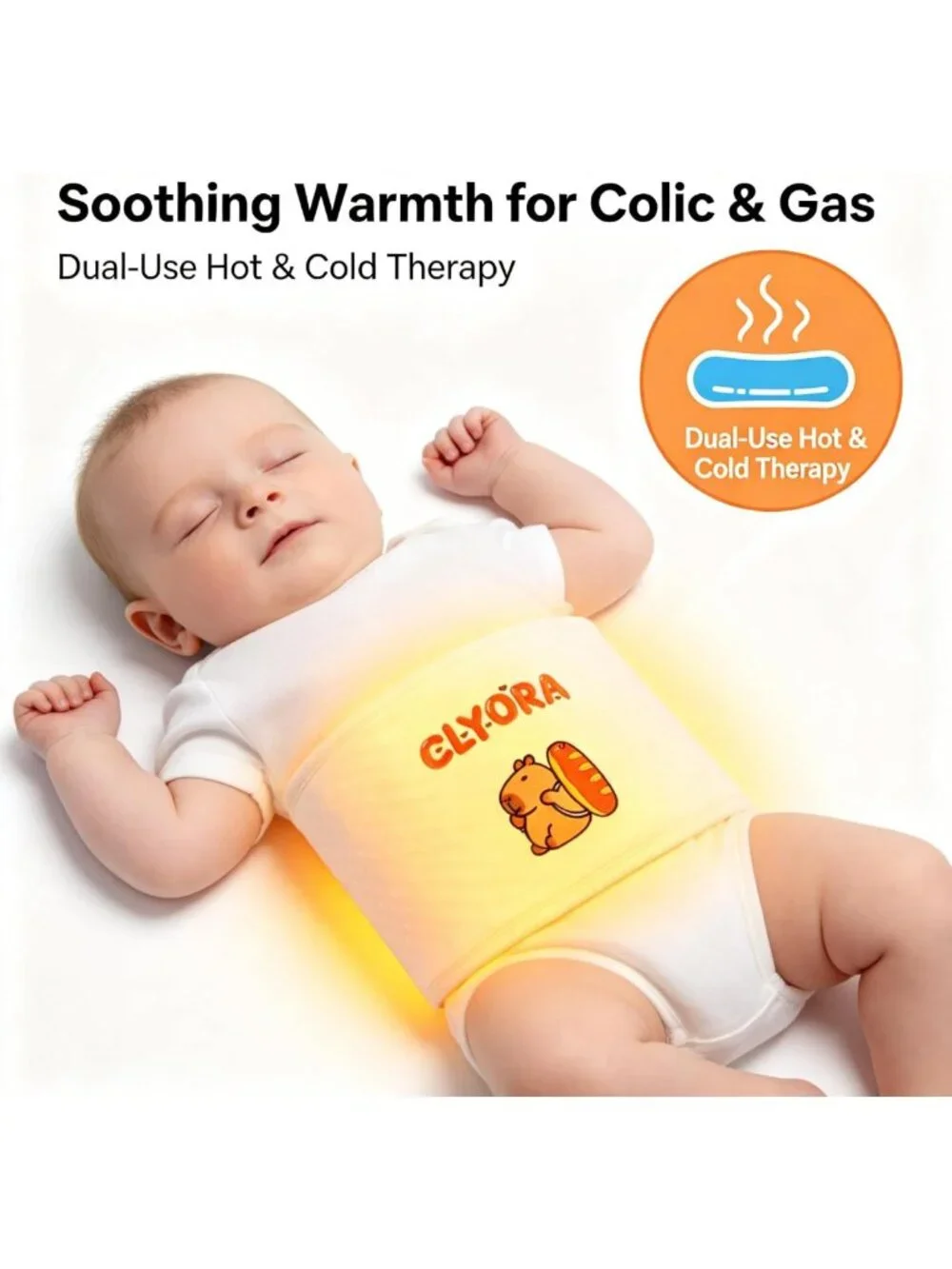 Heated Baby Belly Band for Colic Relief | Gentle Warmth Gripe Belt for Infants